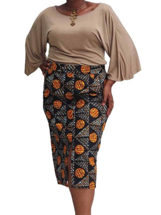 Ankara African Print Pencil Skirt